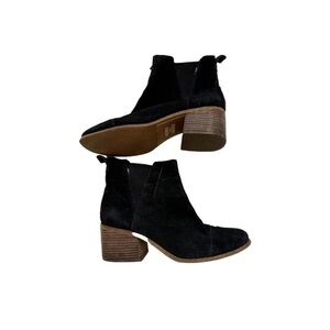 Toms Black Heeled Ankle Boots